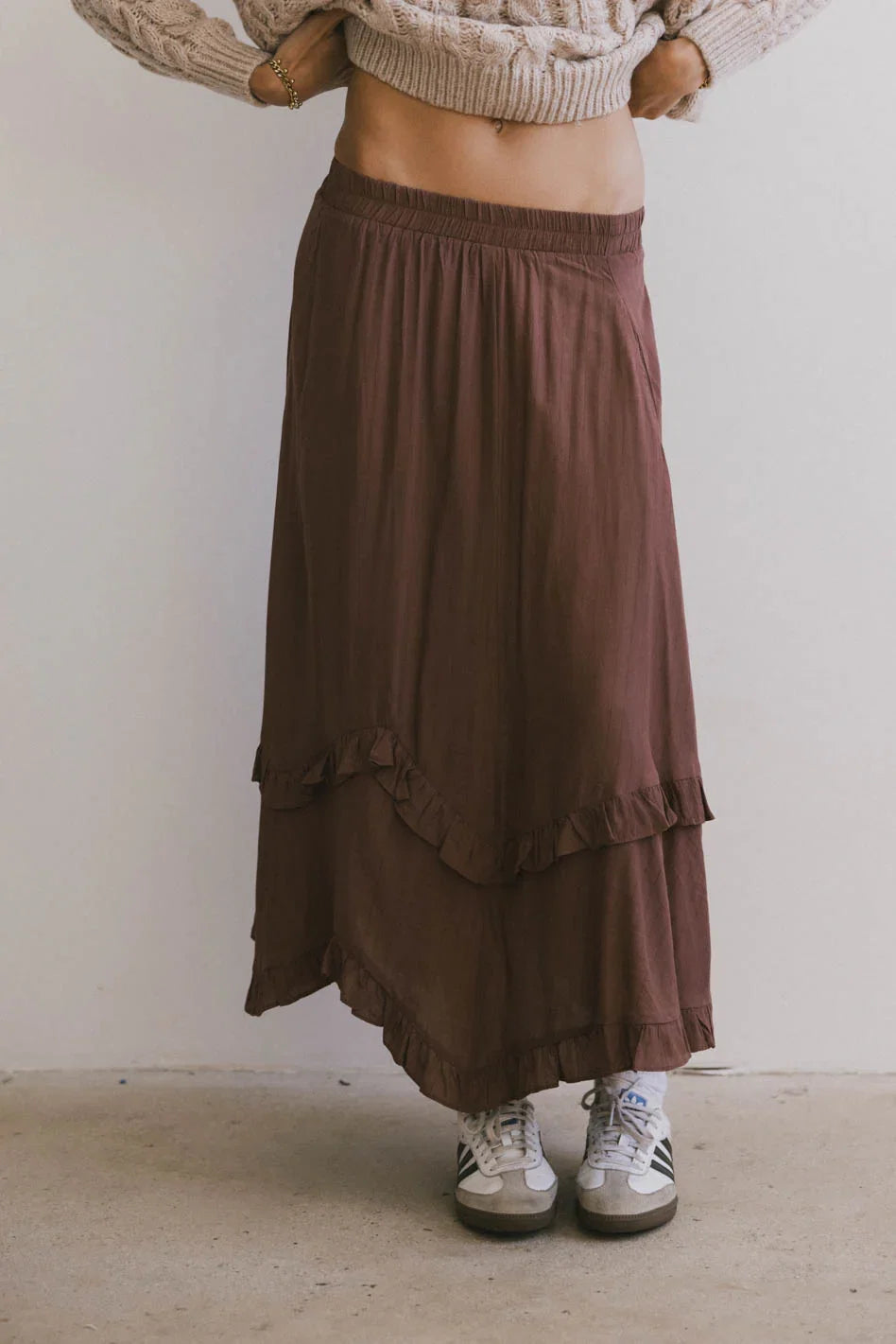 Franky Midi Skirt in Mauve FINAL SALE