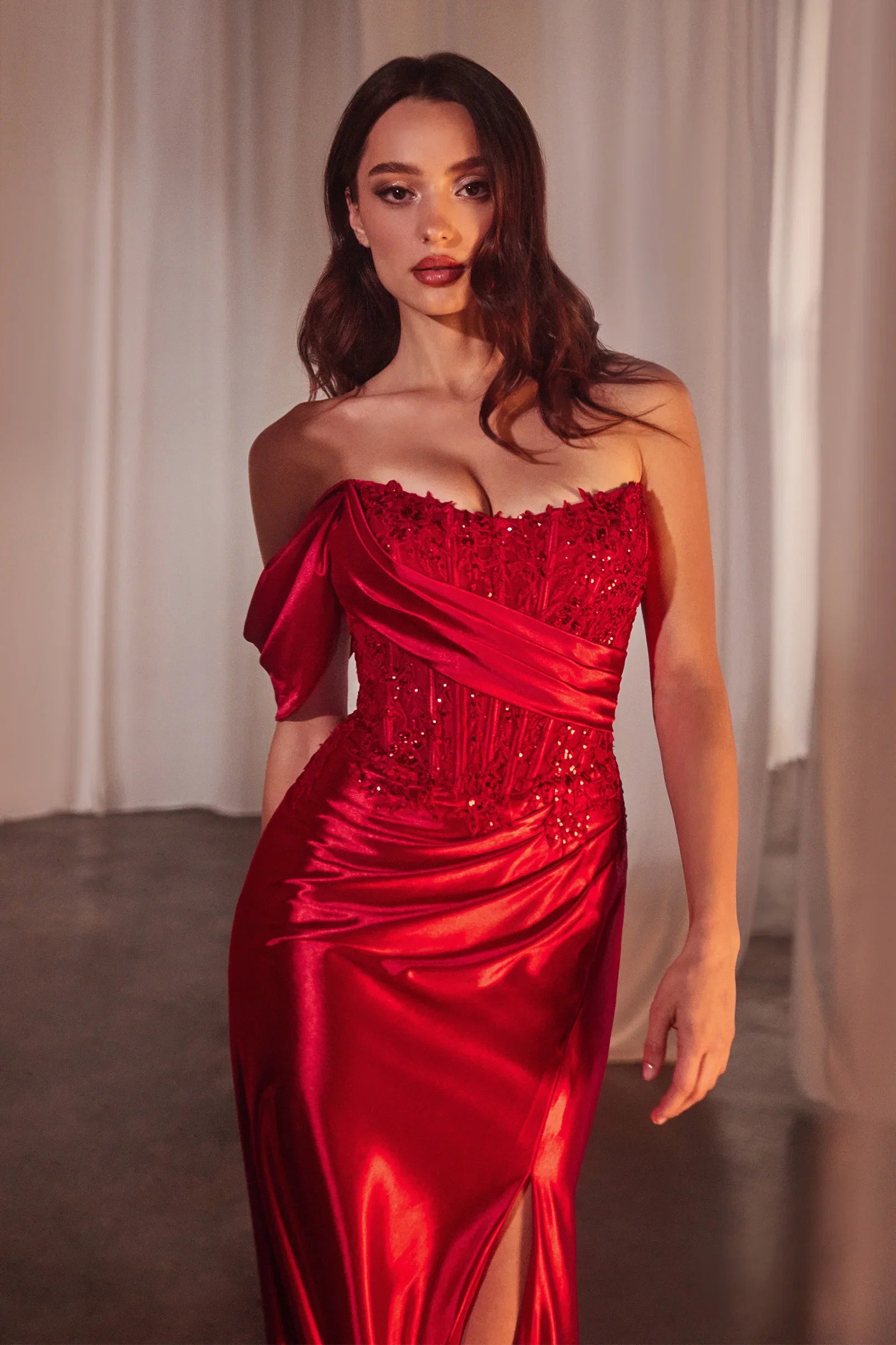 Phoebe Gown One Shoulder Fit Flare Gown
