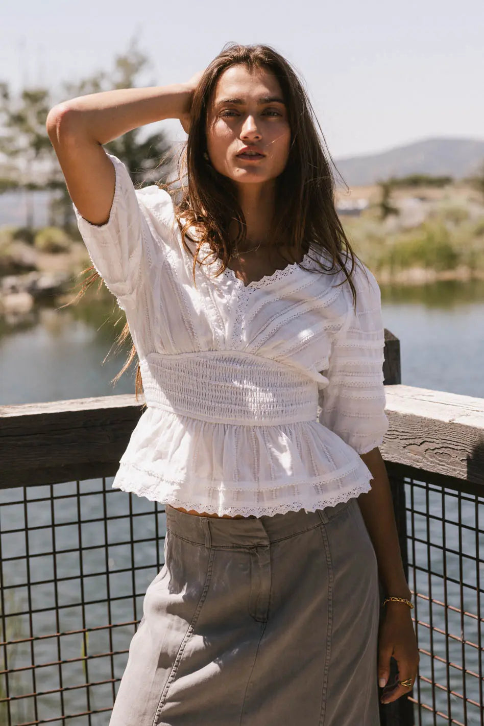 Nika Lace Ruffle Blouse FINAL SALE