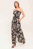 ZARIA STRAPLESS JUMPSUIT BLACK
