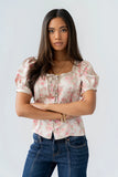 Faith Floral Blouse in Pink