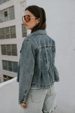 Riley Peplum Denim Jacket