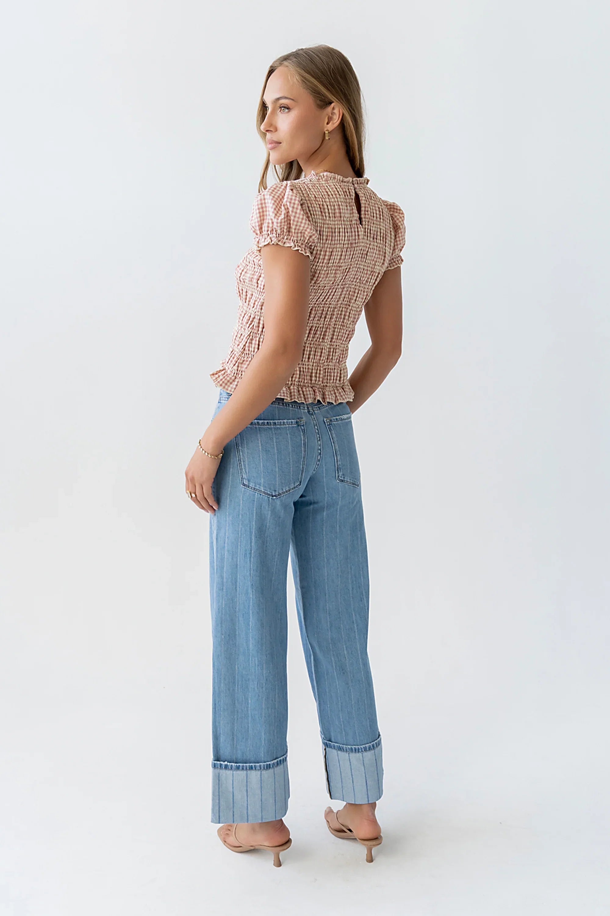 Ruth Smocked Top in Pink