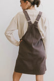 Britt Overall Dress in Brown FINAL SALE