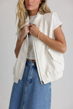Rory Collared Vest in Cream FINAL SALE