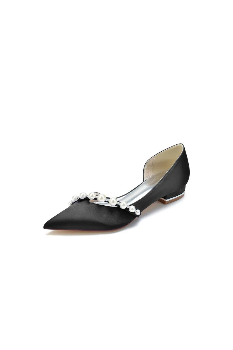 Pearl Pointed Toe Kitten Heels