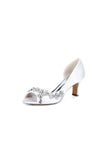 Royal Blue Satin High Heels with Intricate Silver Ornaments 36862 2A