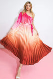 SUNRISE GLOW OMBRE MIDI DRESS