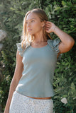 Kaitlyn Embroidered Top in Blue