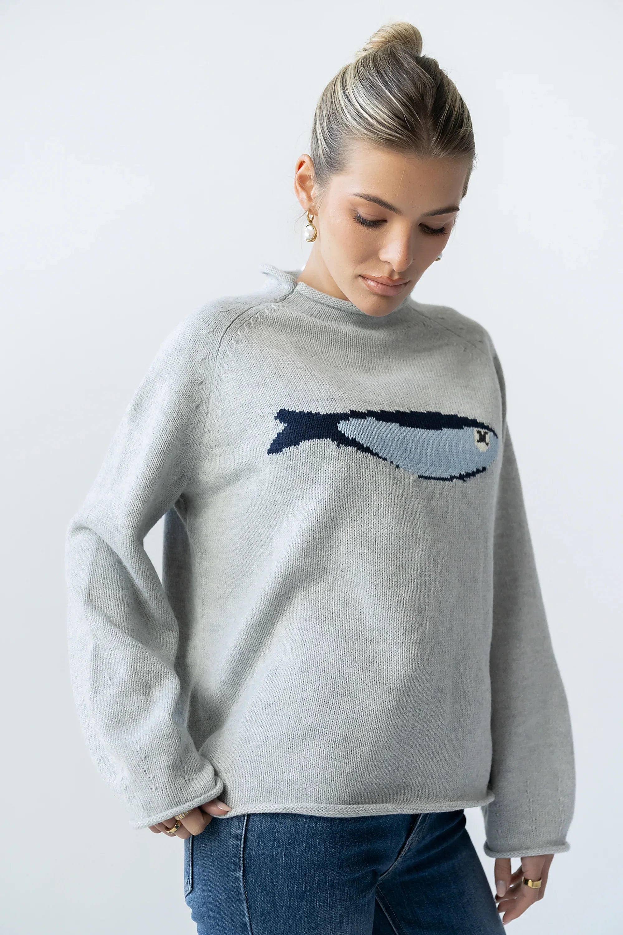Brady Knit Sweater in Grey