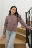 Tessa Pointelle Sweater in Lavender FINAL SALE