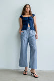 Paloma Pleated Blouse in Navy
