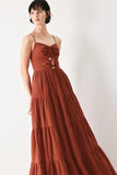 TERRACOTTA SUNSET CUT OUT MAXI DRESS