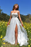 Alisha Gown Ivory Tulle A line Dress With Open Back