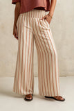Emery Striped Wide Leg Pants in Taupe FINAL SALE
