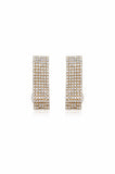 Swaddled Pearl Crystal Teardrop Earrings