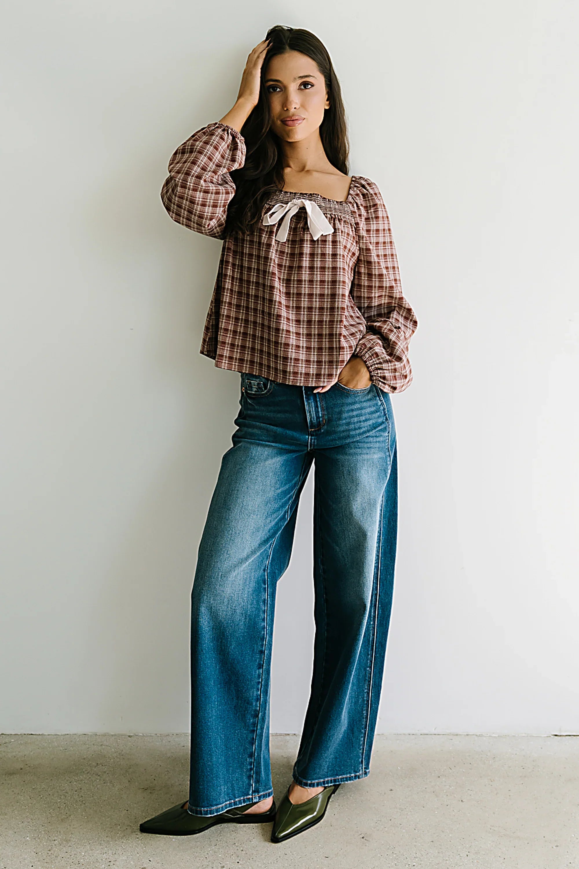 Jemma Plaid Blouse FINAL SALE