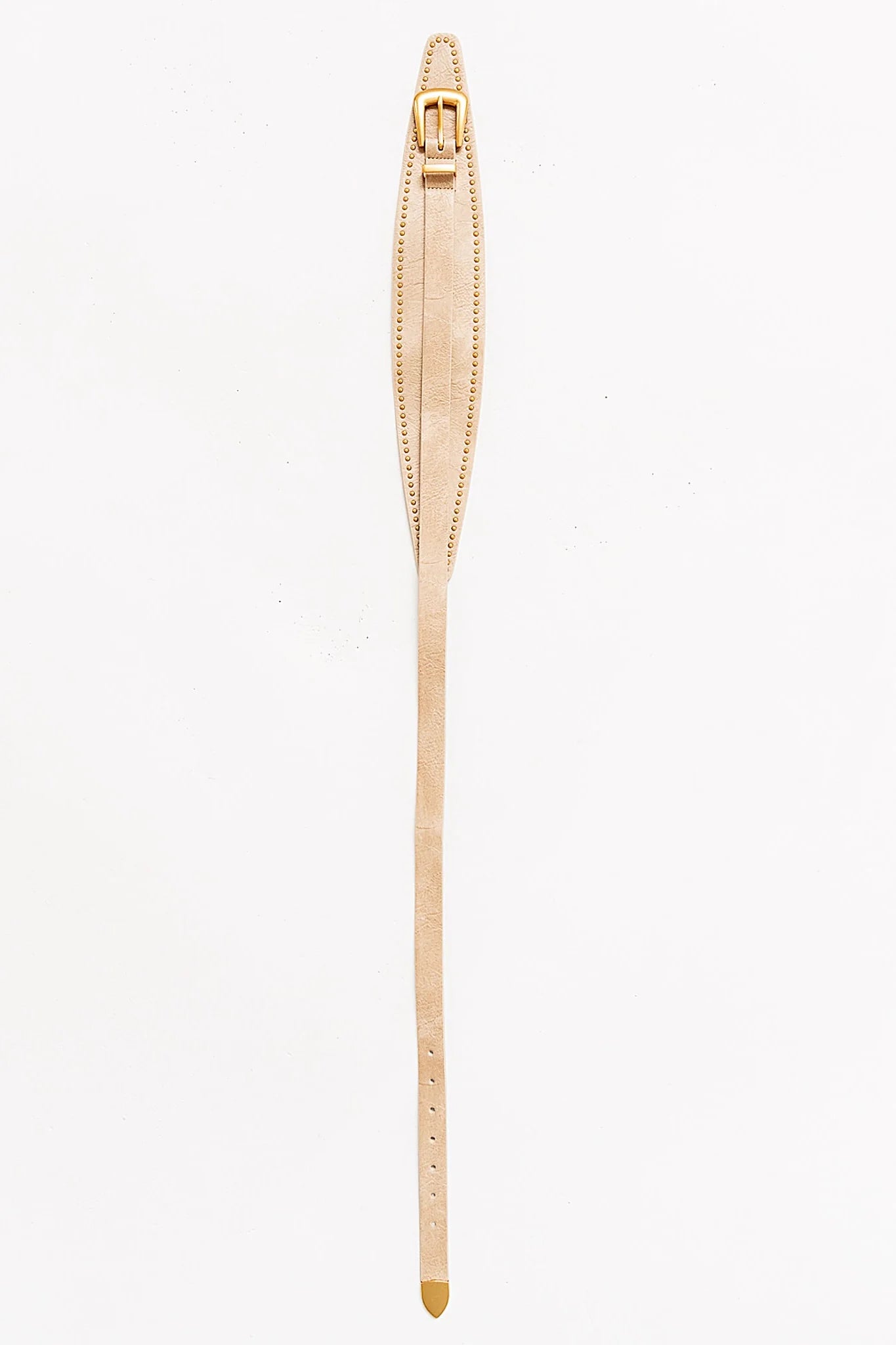Jaylen Leather Sash Belt in Bone