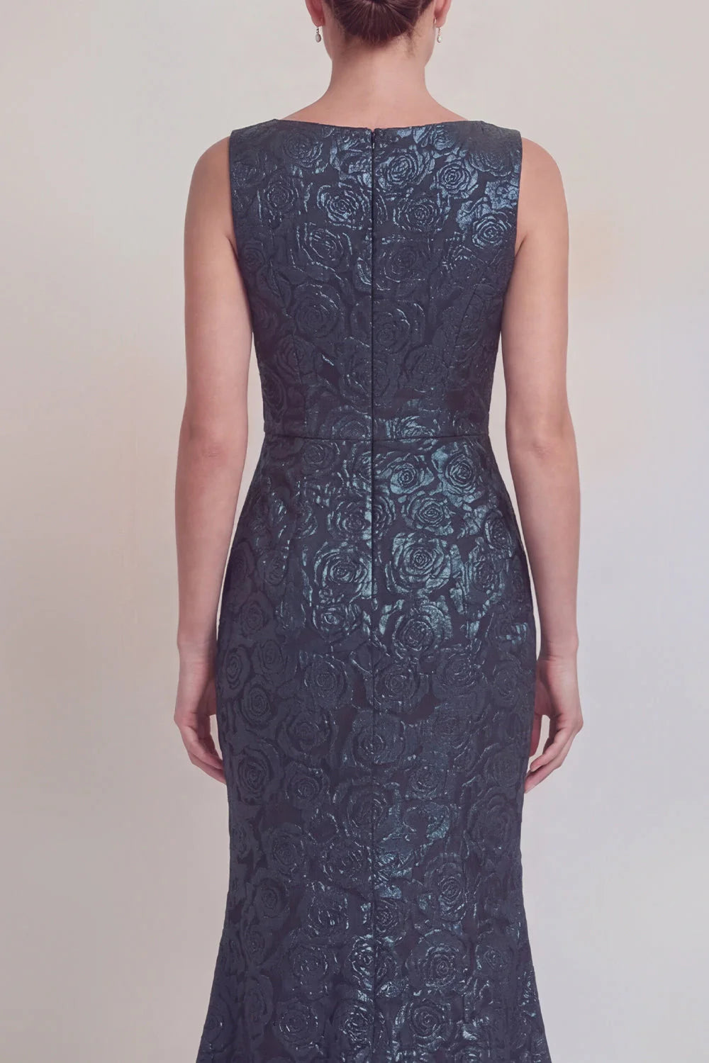 Blush Jacquard Mermaid Mother of the Bride Dress