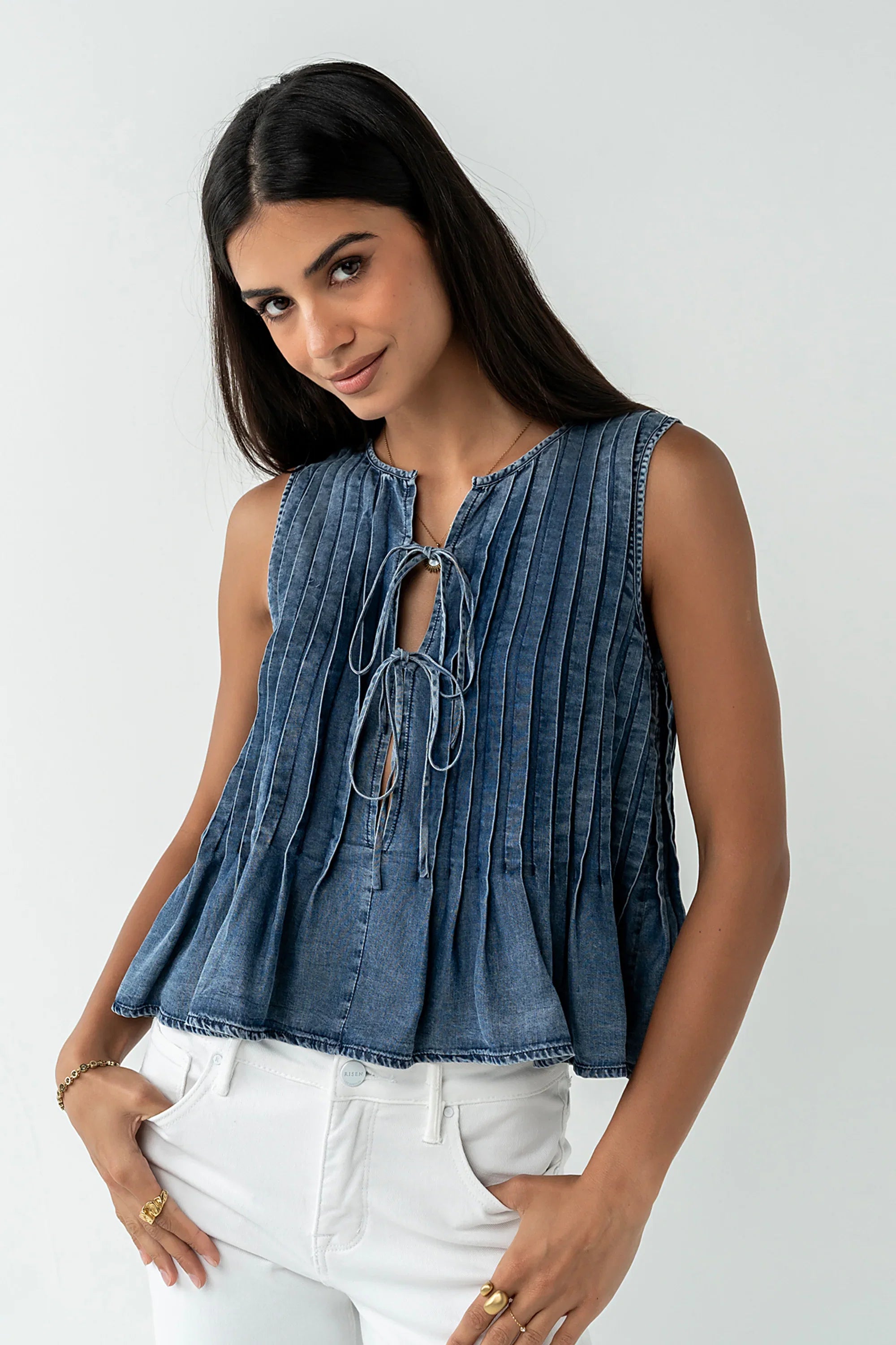 Caiden Pleated Top