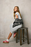 Lauren Tee Shirt Midi Dress in Heather Grey FINAL SALE