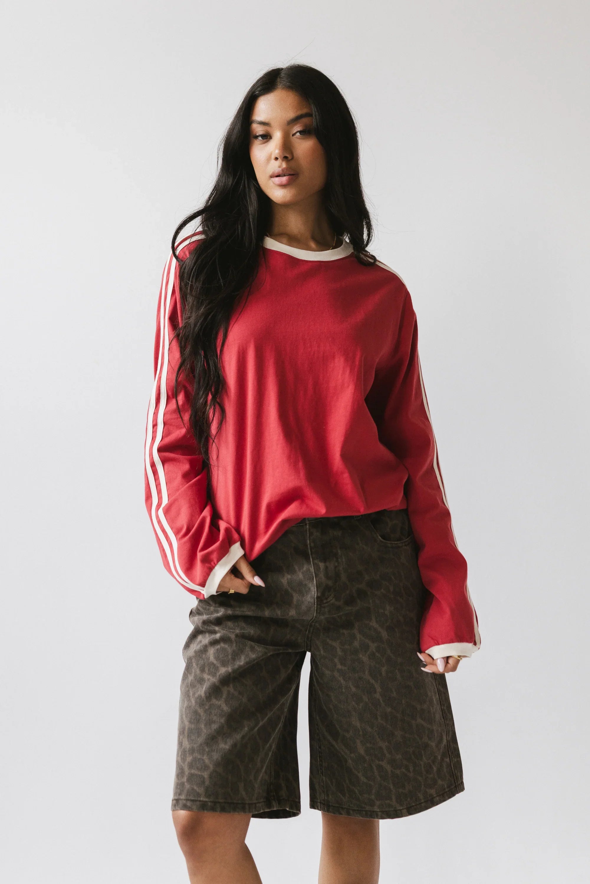 Romy Striped top in Red FINAL SALE