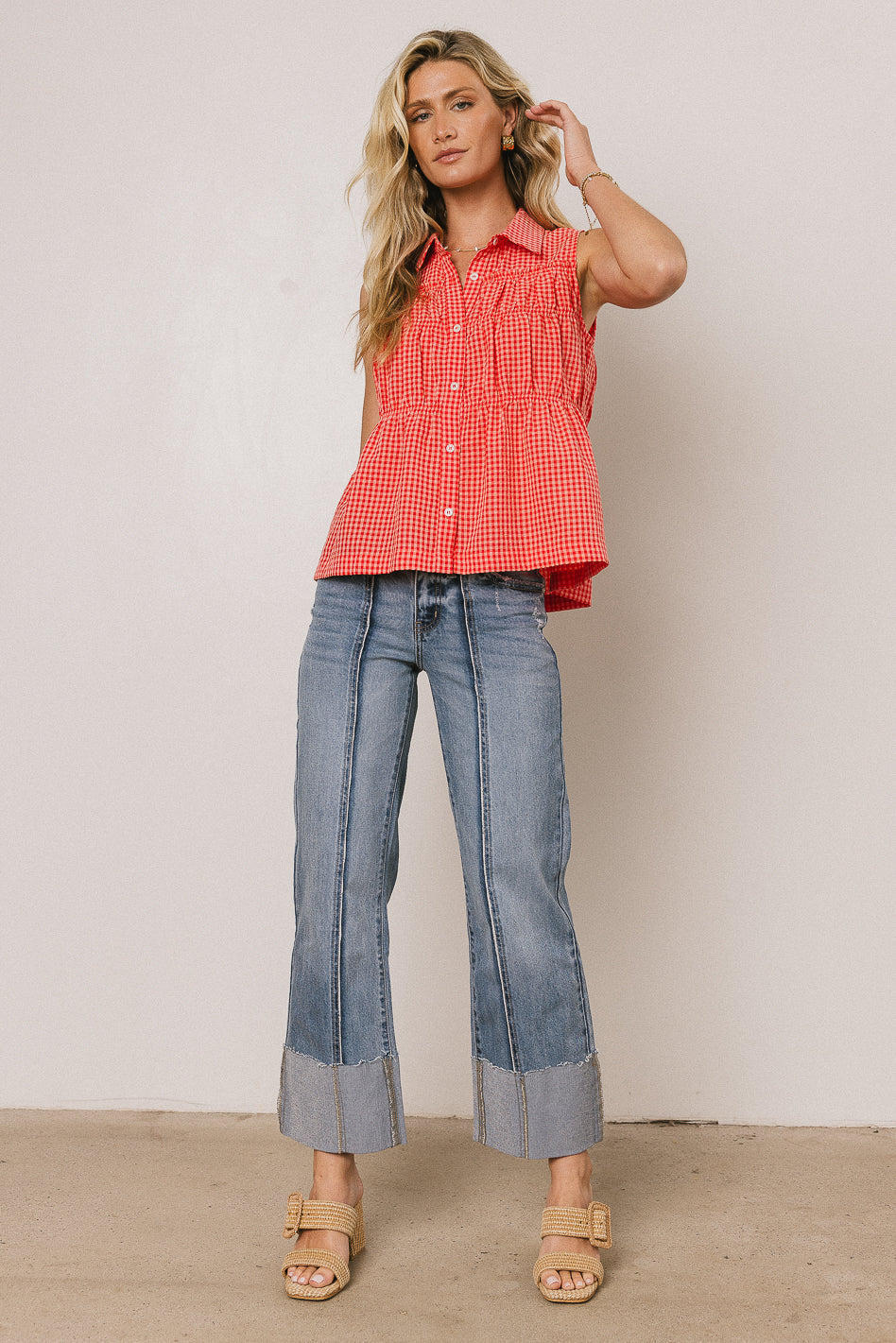 Lea Gingham Blouse FINAL SALE