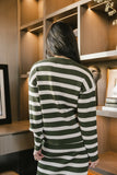 Alani Striped Sweater in Green FINAL SALE