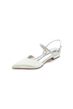 Diamond Pointed Toe Buckle Kitten Heels