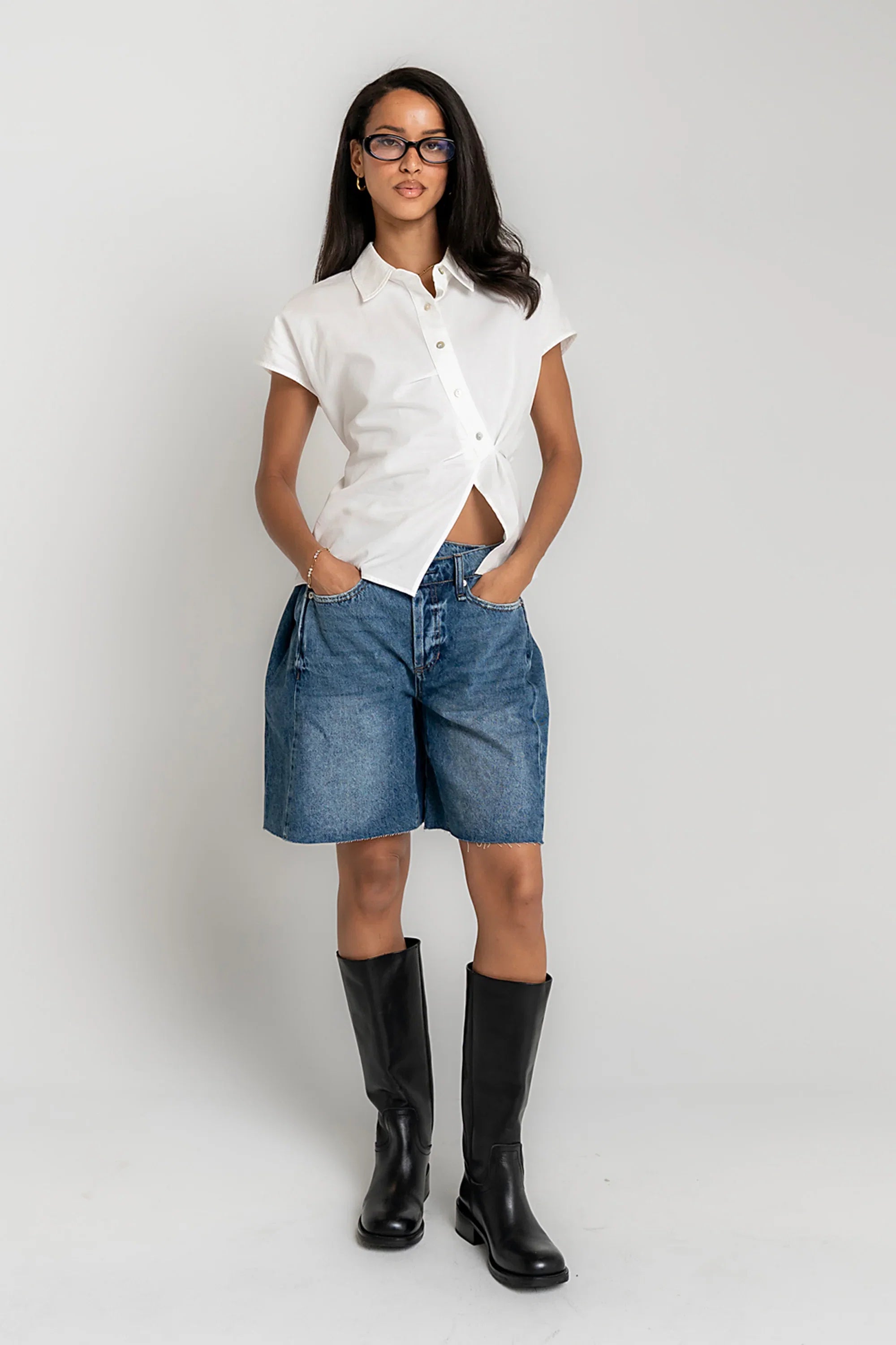 Torrey Asymmetrical Button Up