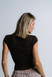 Gracie Lace Top in Brown