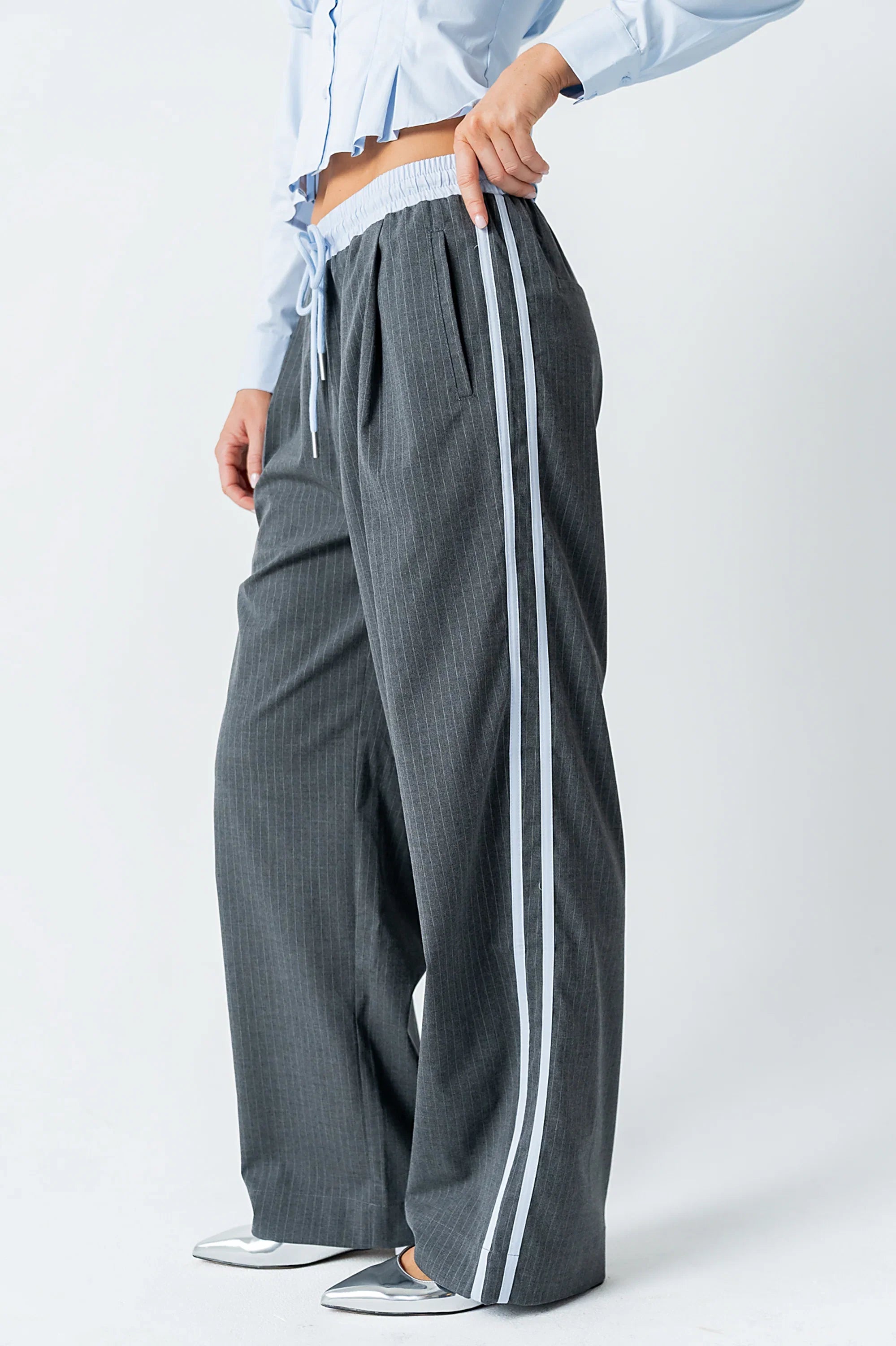Connor Contrast Wide Leg Pants