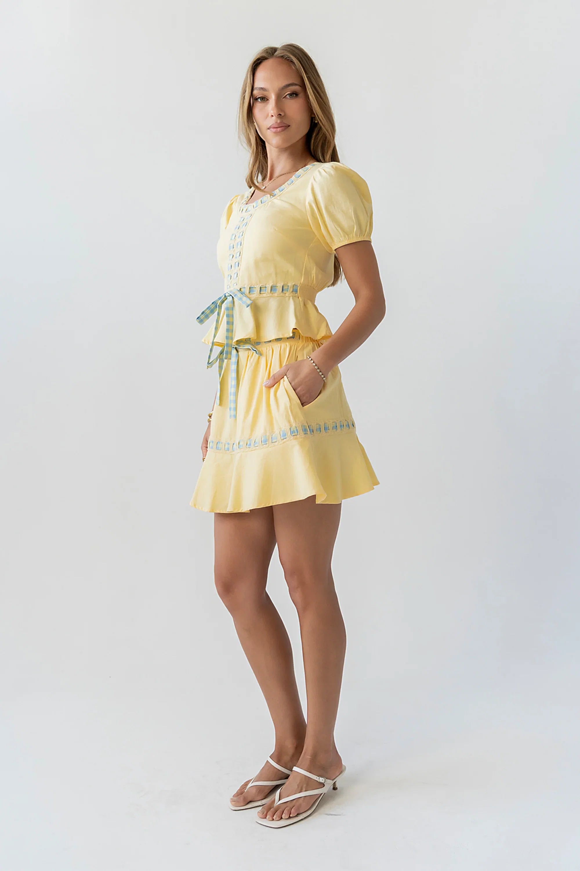 Wesley Baby Doll Top in Yellow