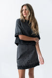 Jana Denim Top in Black