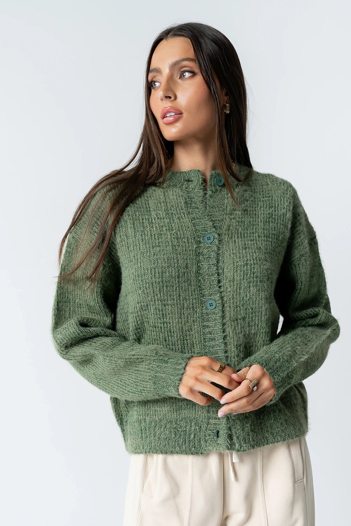 Russel Oversized Sweater in Green