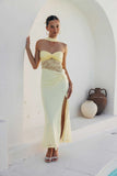 Olandria Lace Twist Maxi Dress