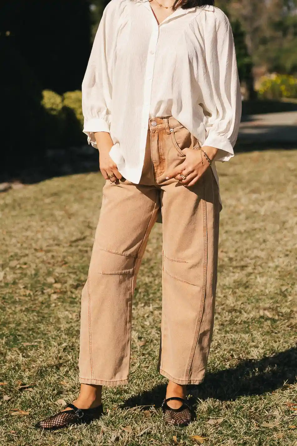 Lisette Barrel Jean in Rust FINAL SALE