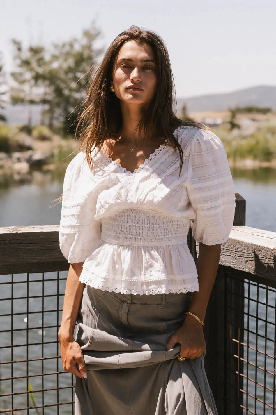 Nika Lace Ruffle Blouse FINAL SALE