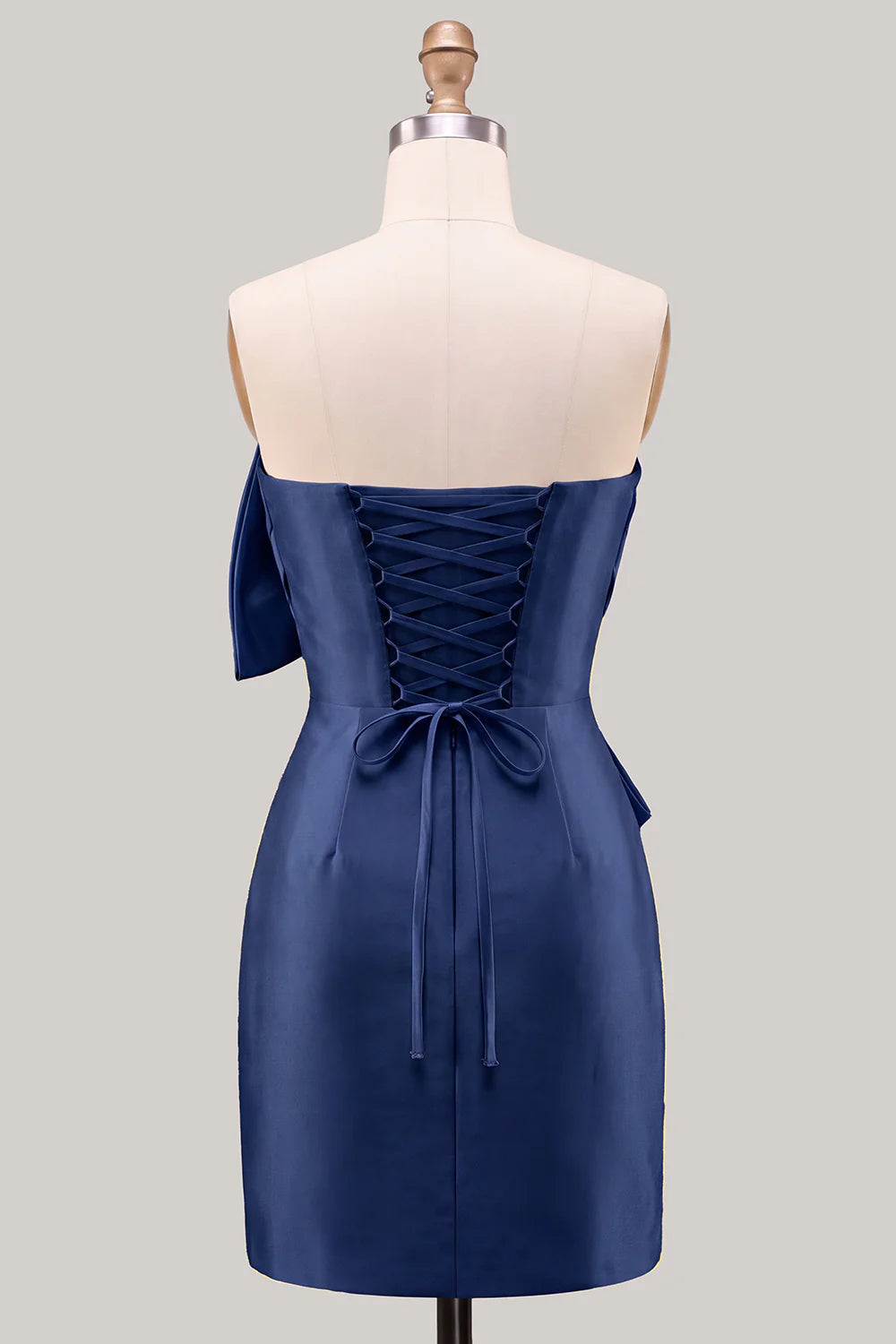 Lilac Strapless Bodycon Short Homecoming Dress with Bow