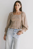 Brinklee Smocked Blouse in Rust FINAL SALE