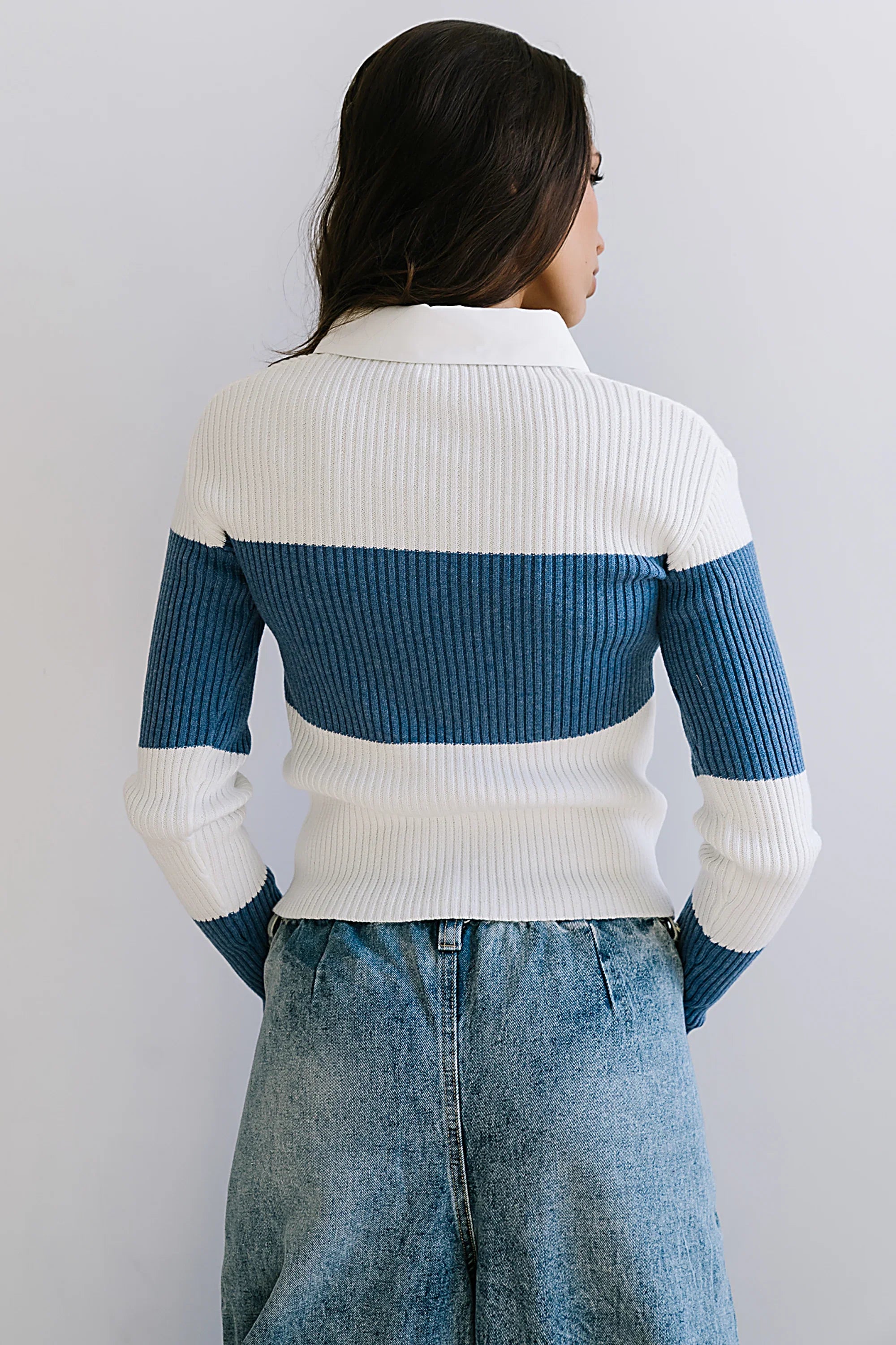 Wrenley Striped Sweater in Blue FINAL SALE