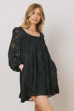 Miles Smocked Mini Dress in Navy FINAL SALE