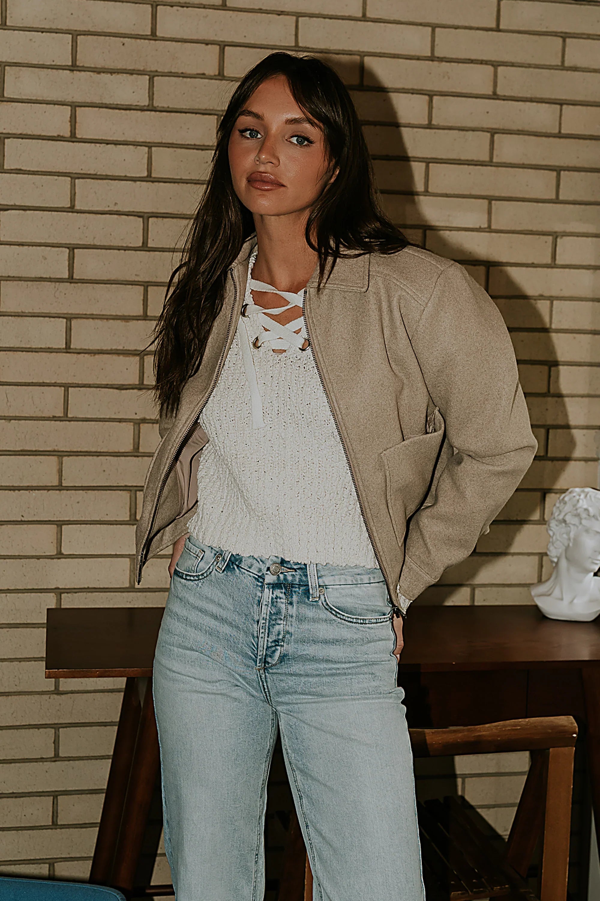 Georgie Knit Sweater in Ivory