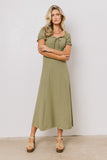 Maddox Midi Dress in Sage FINAL SALE