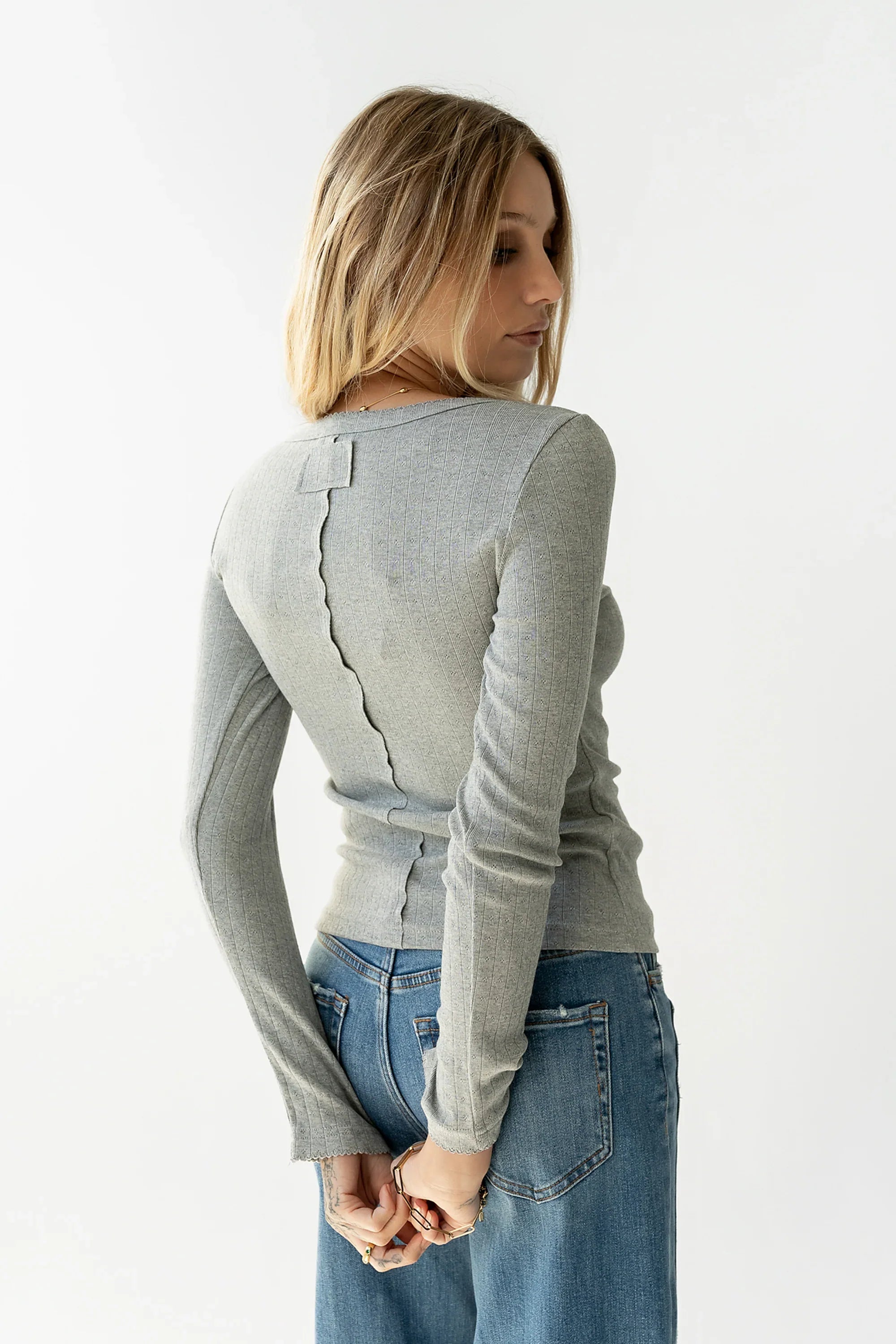 Pura Knit Top in Grey