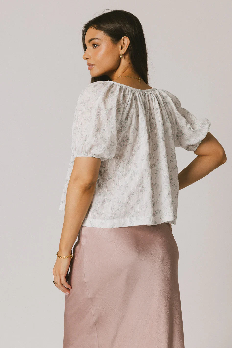 Peni Floral Blouse in Lavender FINAL SALE