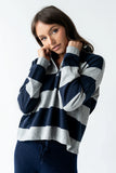 Kaysen Striped Top in Navy FINAL SALE