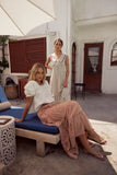 Miya Collared Midi Dress in Natural FINAL SALE