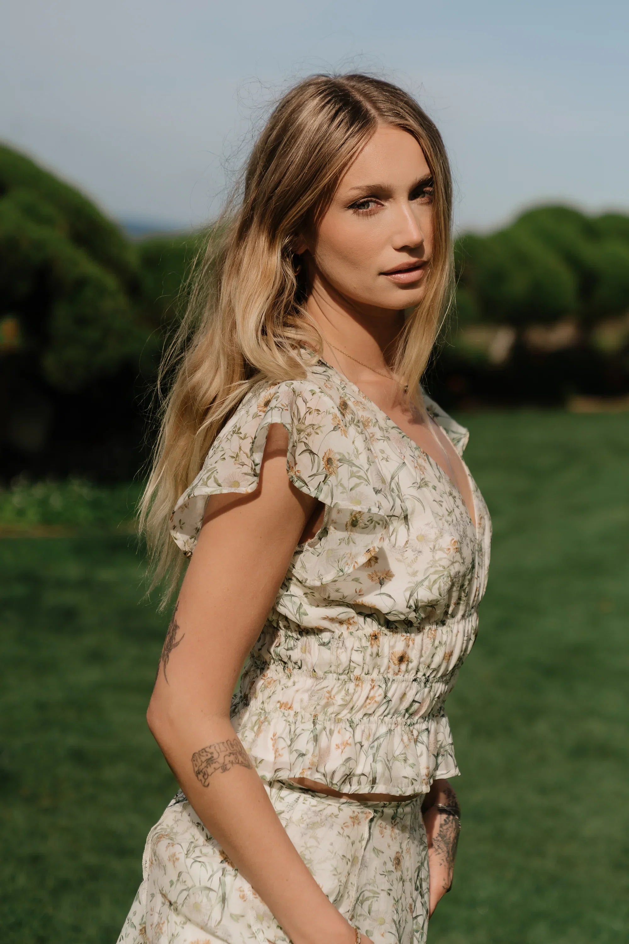 Carlie Floral Smocked Blouse