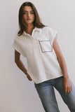 Elle Embroidered Button Up FINAL SALE